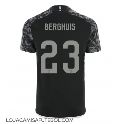 Camisa de Futebol Ajax Steven Berghuis #23 Equipamento Alternativo 2023-24 Manga Curta